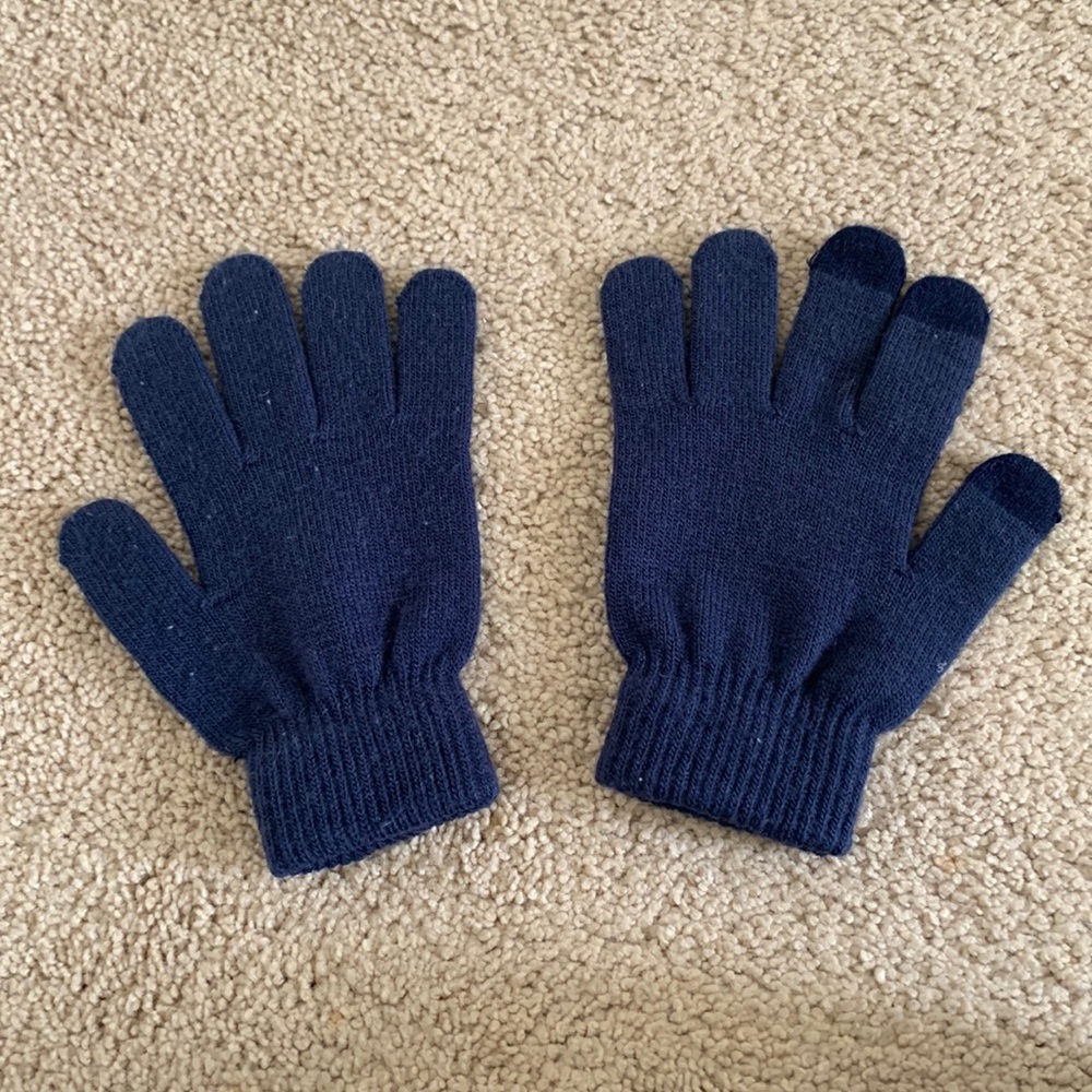 Dorfman Pacific Touchscreen Knit Navy Blue Gloves